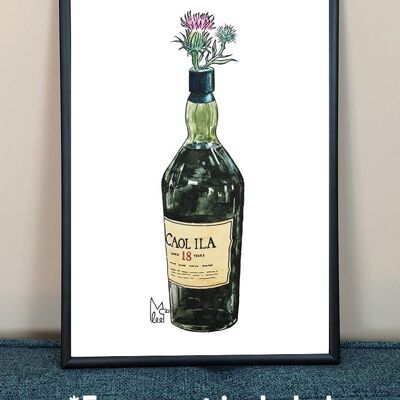 Thistles in Caol Ila Art Print - A3 paper size