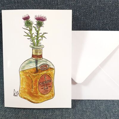 Thistles in Cardhu Greeting card