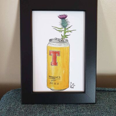 Thistles in Tennents Framed 4x6" print