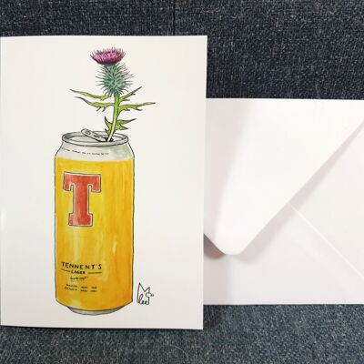 Thistles in Tennents Greeting card
