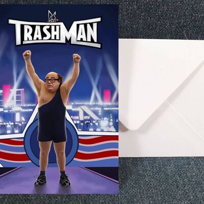 Trashman - Its Always Sunny in Wrestlemania greeting card