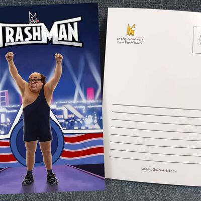 Trashman - Its Always Sunny in Wrestlemania postcard