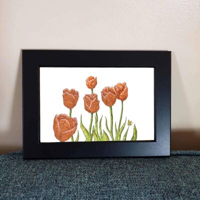 Tulips - Framed 4x6" Print