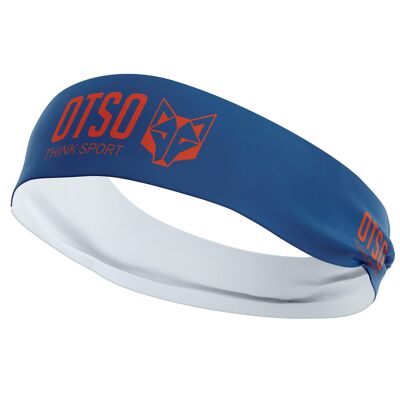 OTSO Sport Stirnband Marineblau / Fluo Orange 10 cm / Größe M.