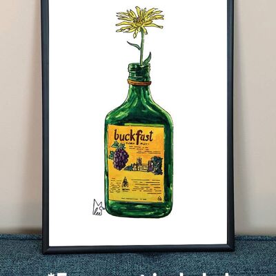 Yellow flower in Buckfast Art Print - A4 paper size