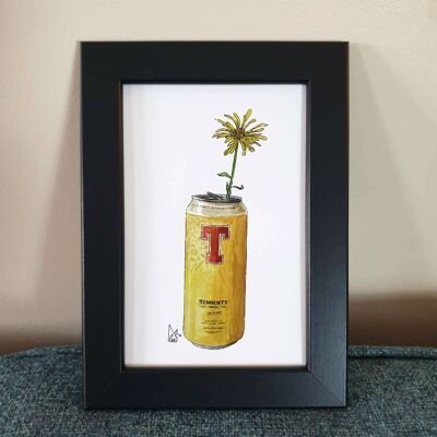 Yellow flower in Tennents Framed 4x6" print