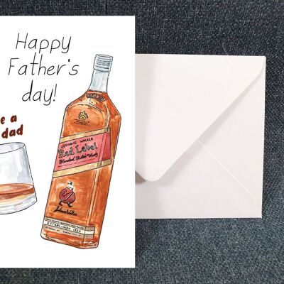 You're a Neat Dad - Happy Fathers Day Whisky Art card