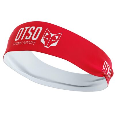 Stirnband OTSO Sport Rot / Weiß 10 cm / Größe M.