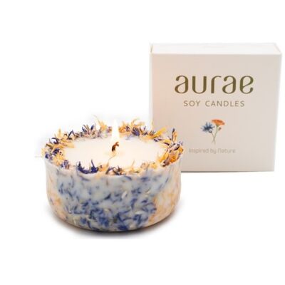 Soy Wax Candle With Cornflower and Marigold Petals 250 g