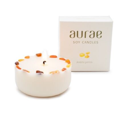 Soy Wax Candle With   Amber pieces 250 g