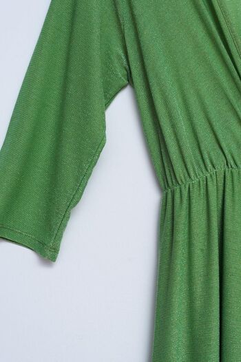Robe longue en vert scintillant 3