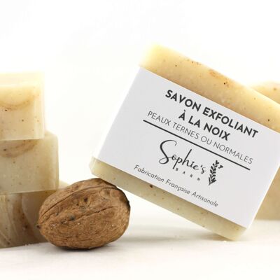 Exfoliating soap with Périgord walnuts