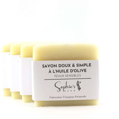 Gentle soap with olive oil