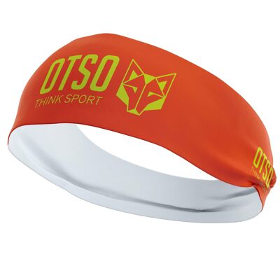 OTSO Sport Stirnband Fluo Orange / Fluo Gelb 12 cm / Größe L.
