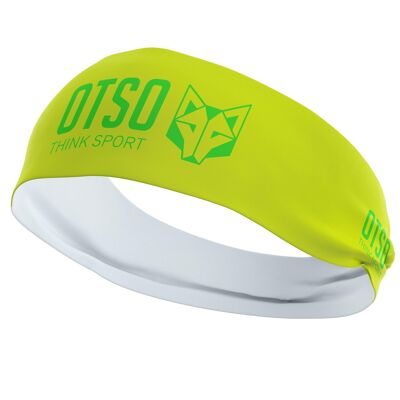 OTSO Sport Stirnband Fluo Gelb / Fluo Grün 12 cm / Größe L.