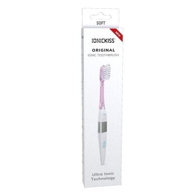 IONICKISS Ionic Toothbrush with Replaceable Soft Head - Pink