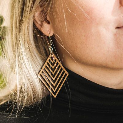 Inka, boucles d'oreilles en bois