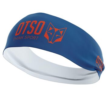 Bandeau Sport OTSO Bleu Marine / Orange Fluo 12 cm / Taille L 1
