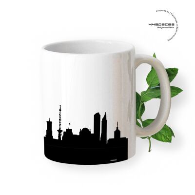 Berlin skyline mug. black
