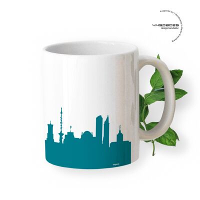 Berlin skyline mug. petrol