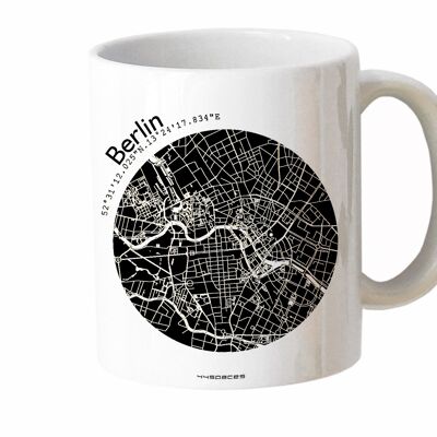 Berlin map mug. black