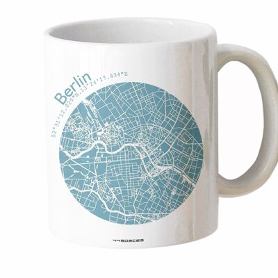 Tasse de carte de Berlin. la glace