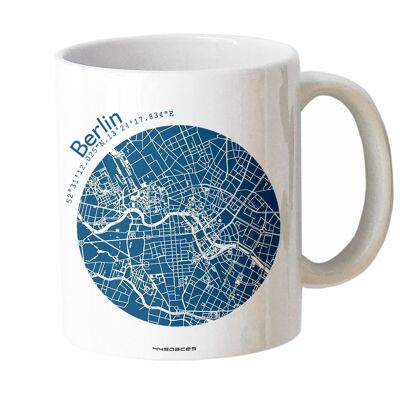 Berlin map mug. petrol