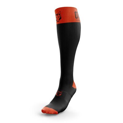 Chaussettes Compression Recovery Noir & Fluo Orange