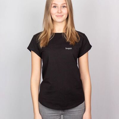 Women's shirt "happy." - Black