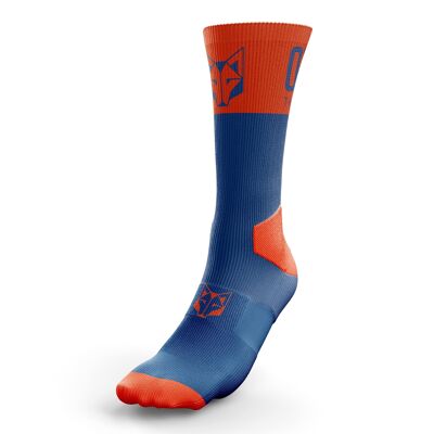 Hoch geschnittene Multisport-Socken Marineblau / Orange / Größe L / XL (44-48 EUR)