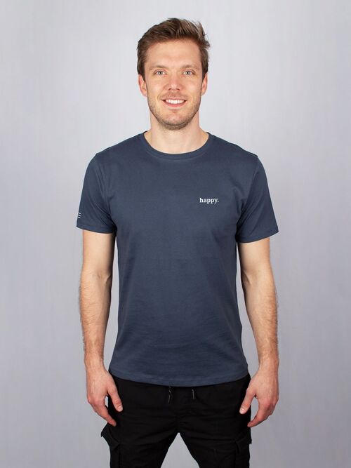 Herren / Unisex Shirt "happy." - Denim