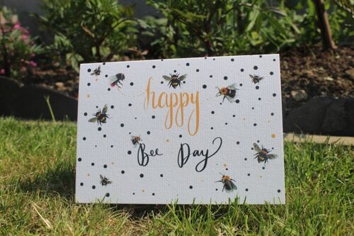 Happy Bee-day Plantable Wildflower Seed Card