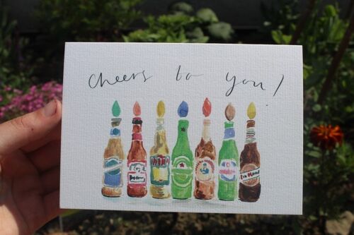 Cheers to You, Beer Birthday  Plantable wildflower seed greetings card