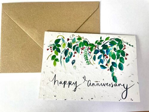 Happy Anniversary Plantable wildflower seed card
