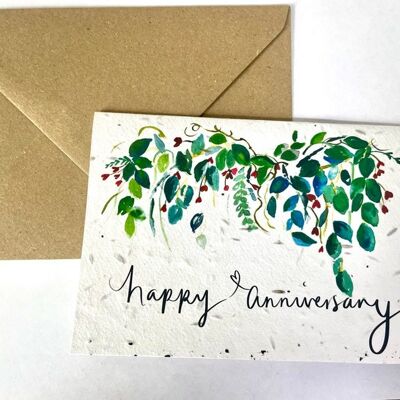 Happy Anniversary Plantable wildflower seed card