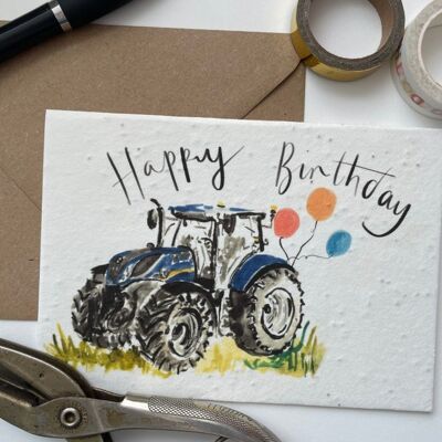 Traktor Alles Gute zum Geburtstag Pflanzbar