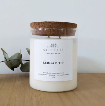 Bergamote - Bougie artisanale parfumée à la cire de soja naturelle 8