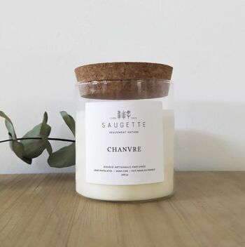 Chanvre - Bougie artisanale parfumée à la cire de soja naturelle 5