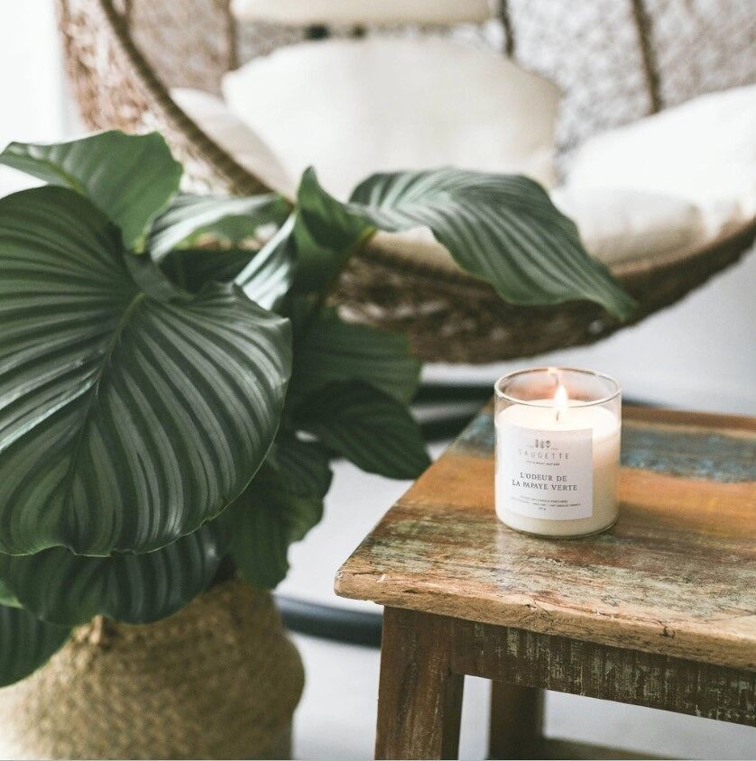 L'odore della papaia verde - Candela fatta a mano profumata con cera di soia naturale