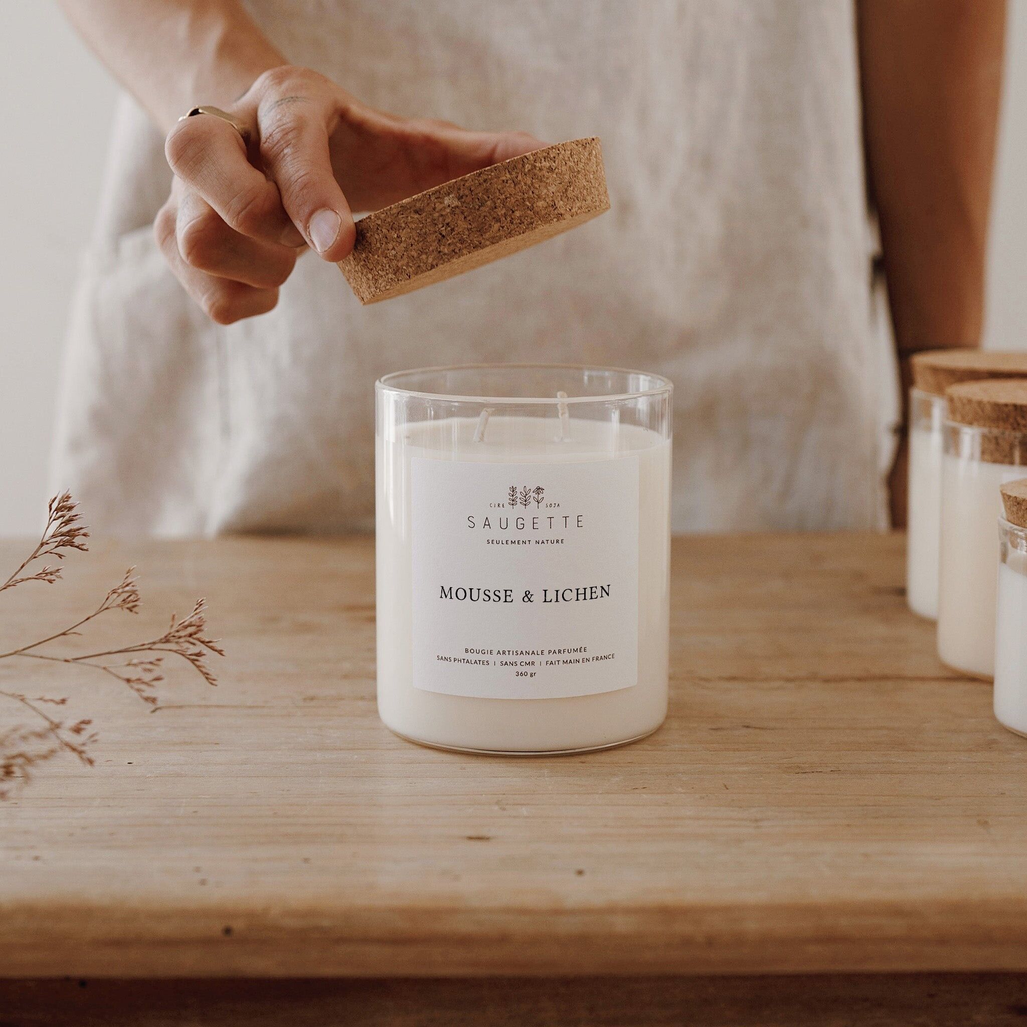 Moss & lichen - Handmade candle scented with natural soy wax