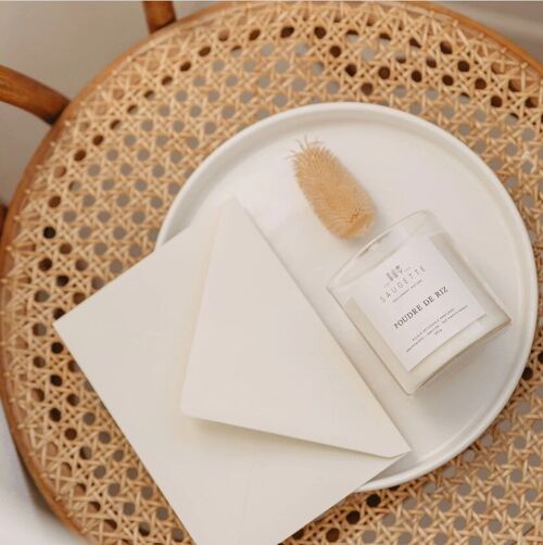 Poudre de riz - Bougie artisanale parfumée à la cire de soja naturelle