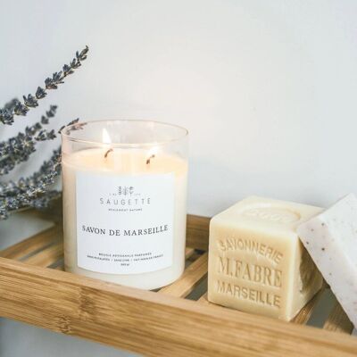 Marseille soap - Handmade candle scented with natural soy wax