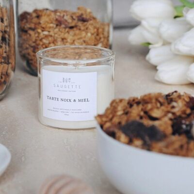 Nut & honey tart - Handmade candle scented with natural soy wax