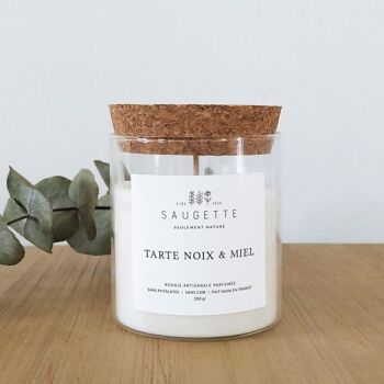 Tarte noix & miel - Bougie artisanale parfumée à la cire de soja naturelle 5