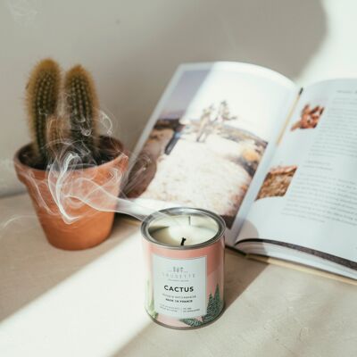 Cactus - Vela artesanal perfumada con cera de soja natural