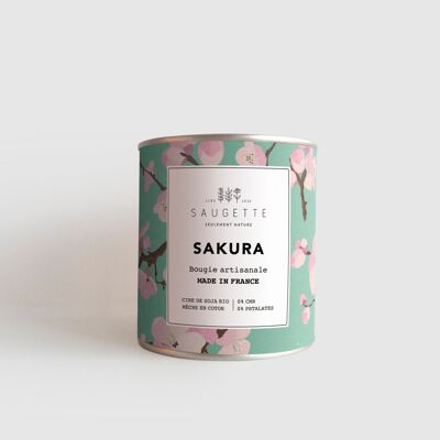 Sakura - Handgemachte Kerze, die mit natürlichem Sojawachs duftet