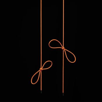 lacets élastiques & réfléchissants orange fluo 50 cm 3