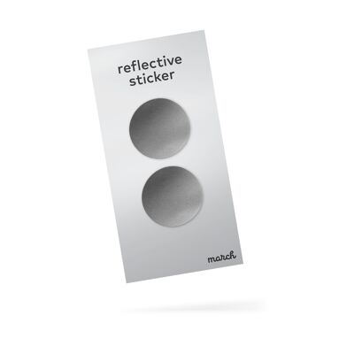 silver reflective sticker x2