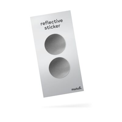 autocollant réflecteur argent design minimaliste et épuré x2