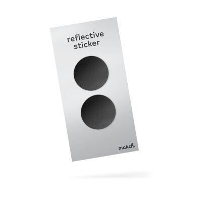 black reflective sticker x2